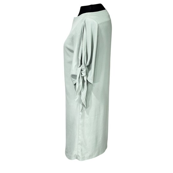 Krazy Kat Light Sage Green Dress With Tie Sleeve Detail XS - Picture 2 of 9